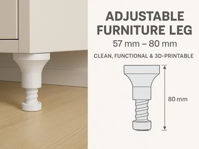 Adjustable Furniture Leg (57 – 80mm) 