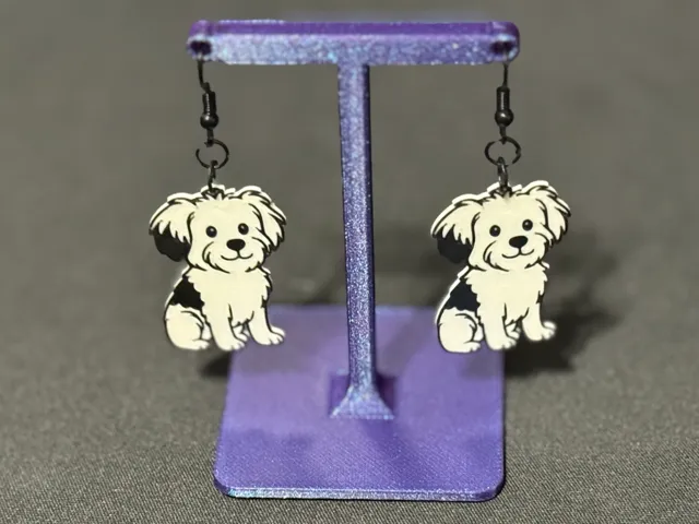 Morkie Dog Earrings