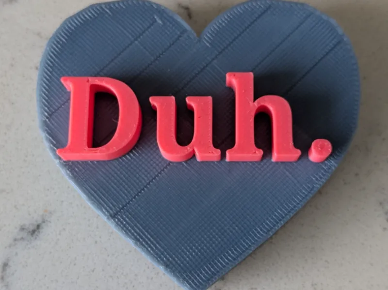 Sarcastic Valentine Heart - Duh