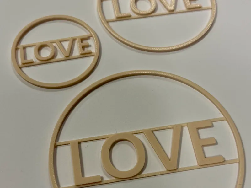 LOVE - 1,8mm infill plate - Christmas ornament