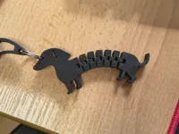 Porte-clés teckel articulé flexible — photo 1