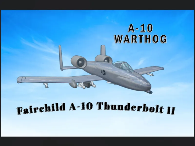 A-10 Fighter Jet (with support and rockets)