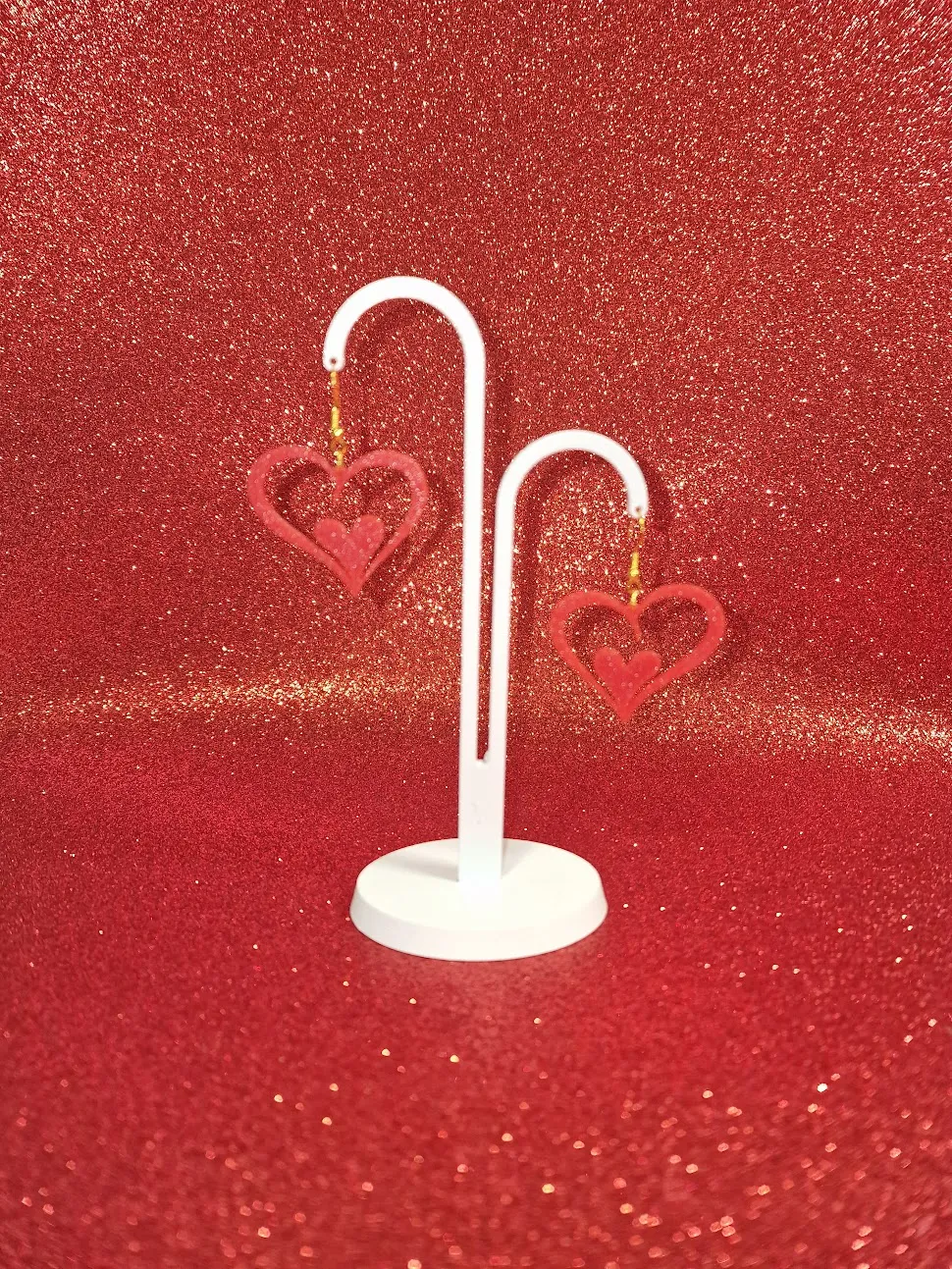 Heart in the heart earrings view 3