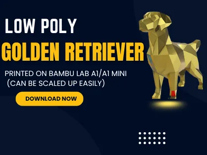 Golden Retriever LowPoly Miniature Model