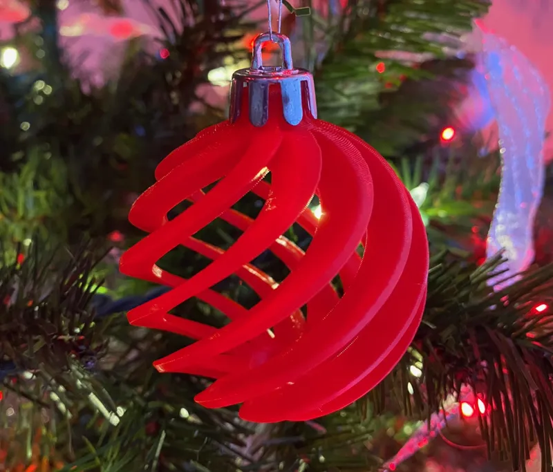 Spiral Christmas Ball Ornament