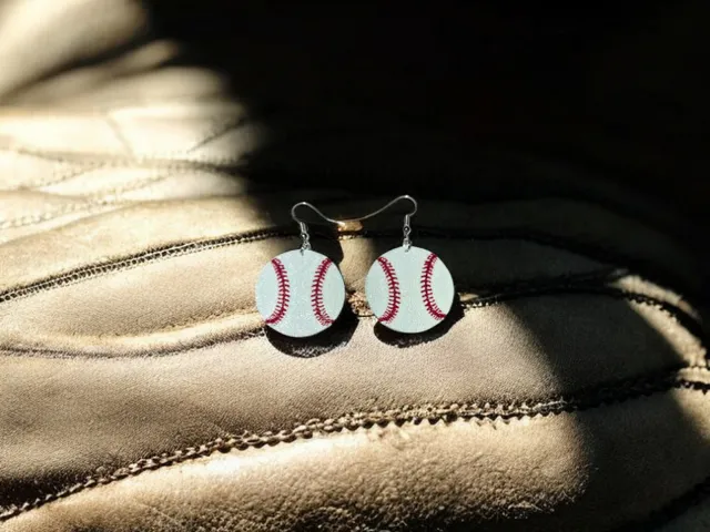 Baseball earrings