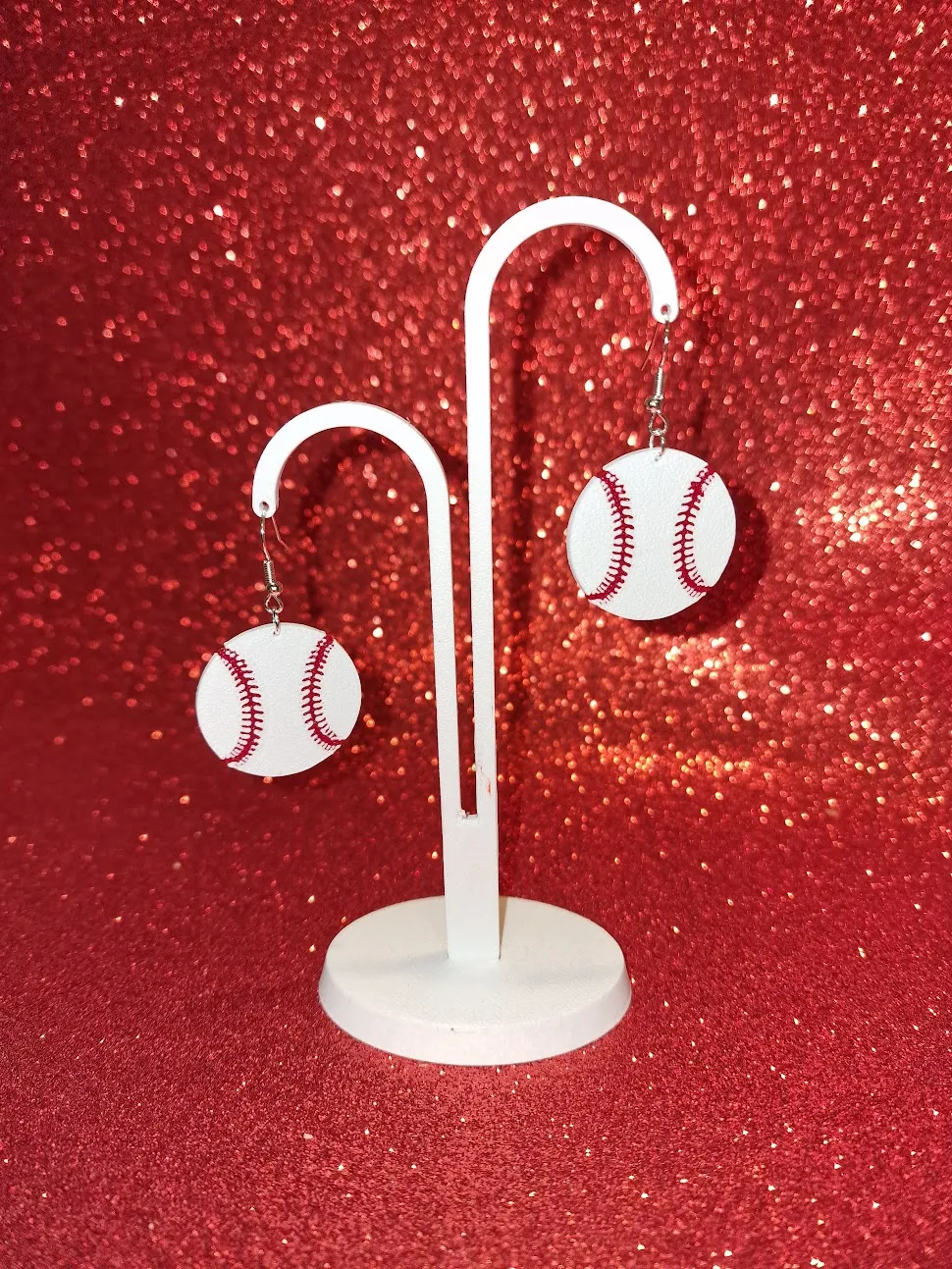 Baseball earrings view 3