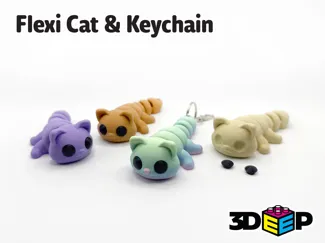 Flexi Cat & Keychain - No Supports