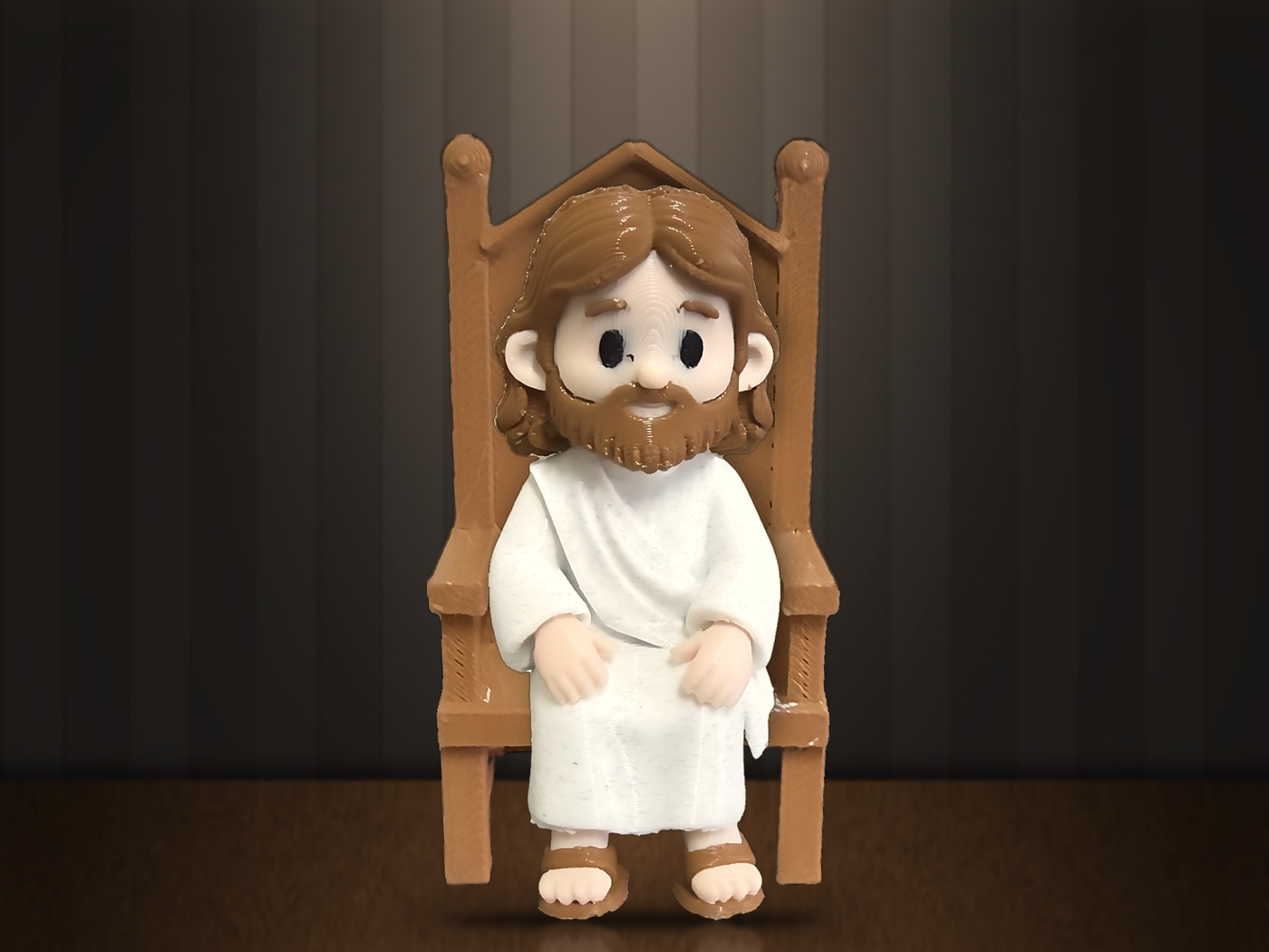 Jesus Sentado + Cadeira - 1