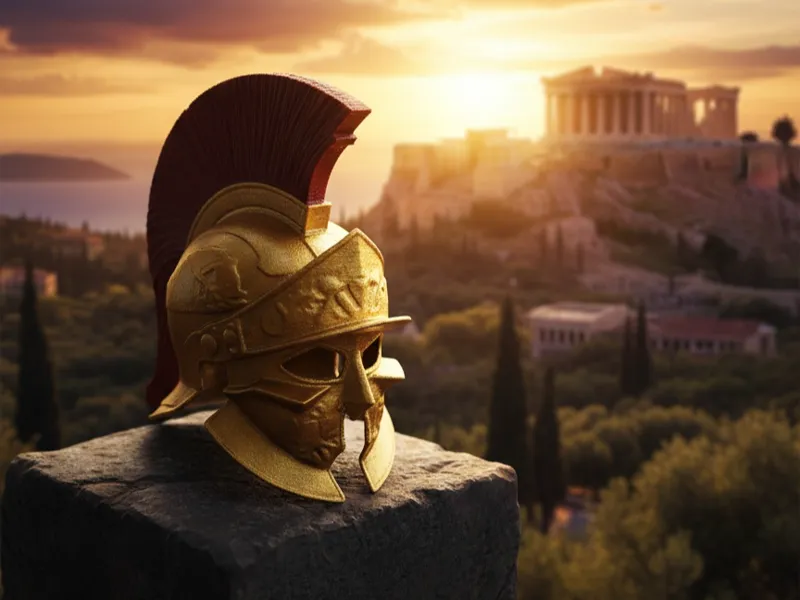 Spartanischer Helm / Römer-Helm – Deko-Modell