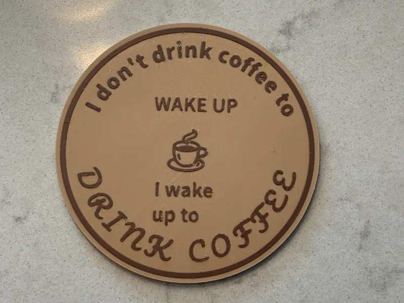 Wake Up to Coffee – Funny Coaster