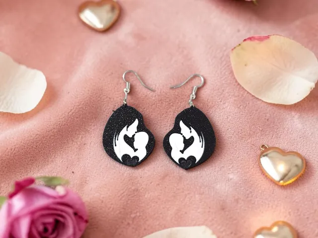 The love between mother and son earrings