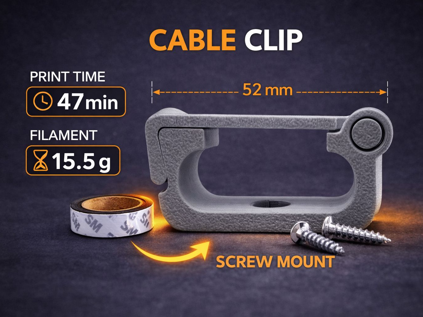 Schreibtisch - Kabelclip - Kabelmanagement