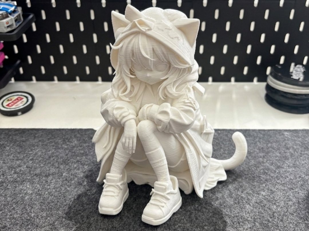 Cute Chibi Neko Girl | Adorable Cat Ear Figurine