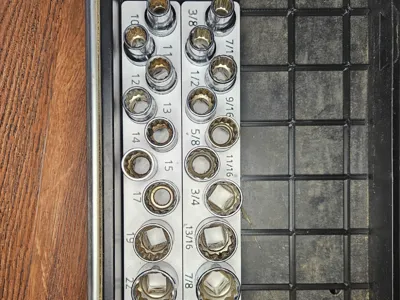 Pittsburgh 1/2" Socket Set - Metric - Gridfinity