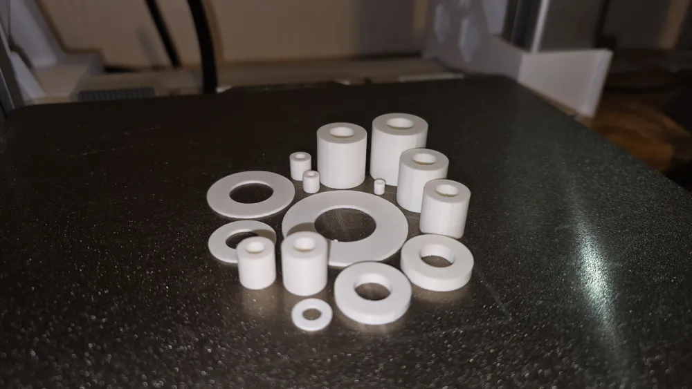 P2s Threaded Rods Parametric Spacers & Washers - Free 3D Print Model - MakerWorld