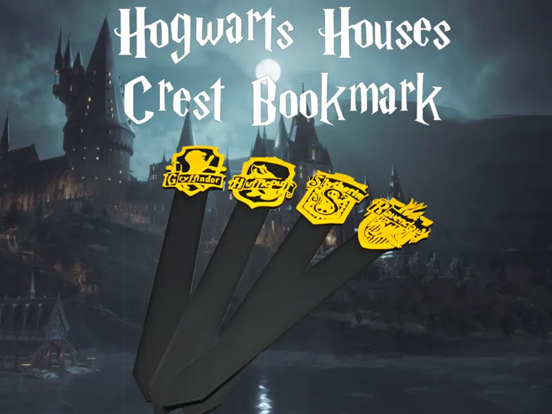 Hogwarts Houses Crests Bookmarks