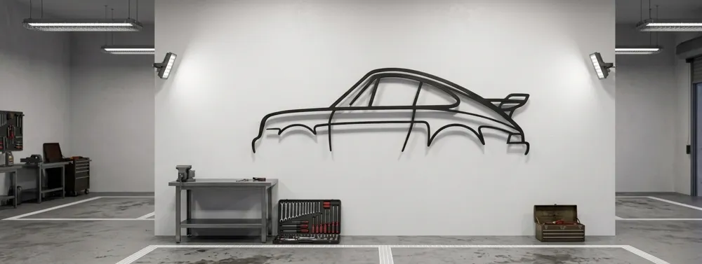 Porsche 911 Turbo(930)-Classic Silhouette Wall Art - Free 3D Print ...