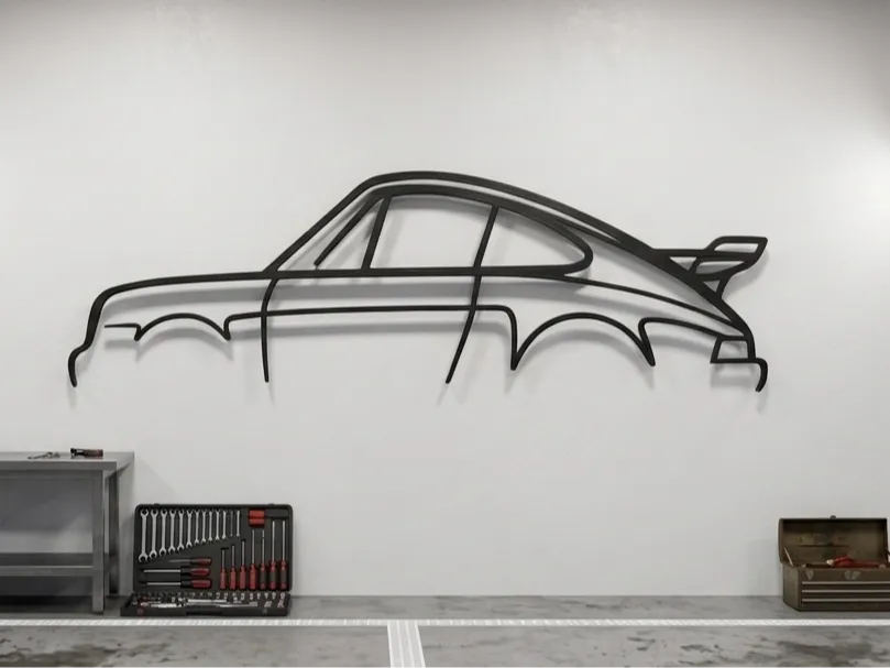 Porsche 911 Turbo(930)-Classic Silhouette Wall Art - Free 3D Print ...