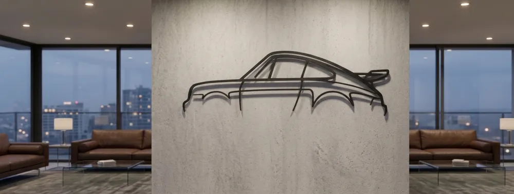 Porsche 911 Turbo(930)-Classic Silhouette Wall Art - Free 3D Print ...
