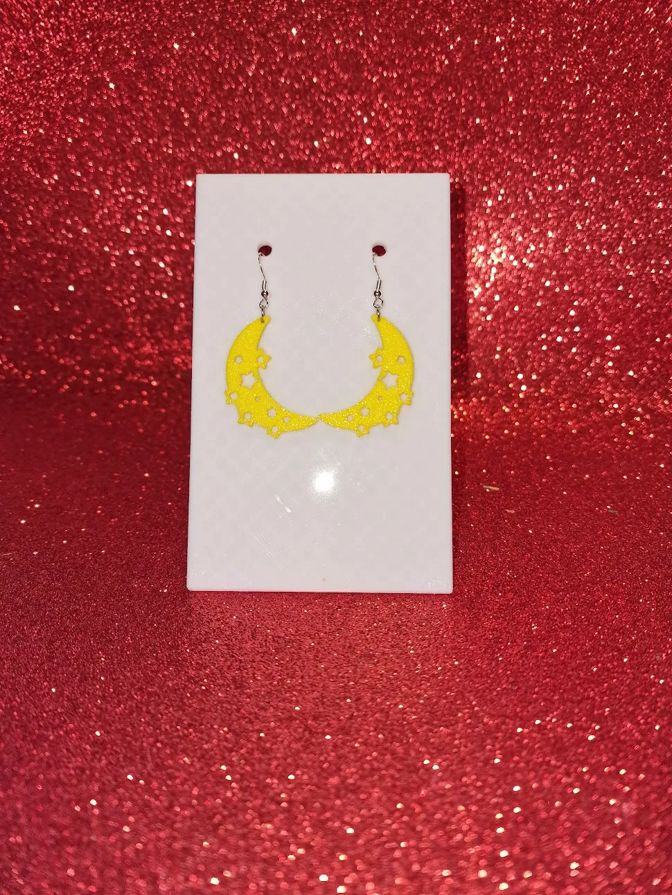 Moon and stars V2 earrings view 2