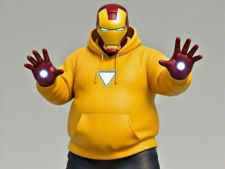 IronFat Hoodie - Funny Superhero Figurine