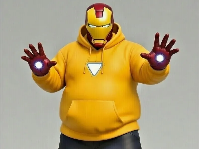 IronFat Hoodie - Funny Superhero Figurine