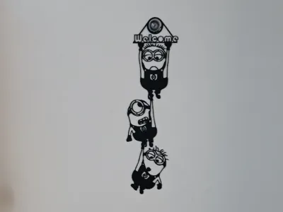 Minions with Welcome lettering 