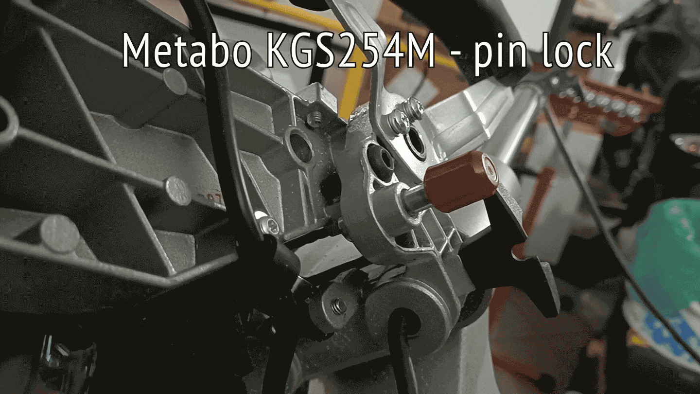 Metabo miter saw pin lock