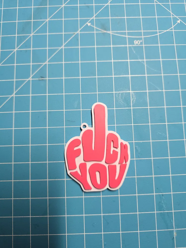 Hand Gesture Pendant – Middle Finger - Free 3D Print Model - MakerWorld