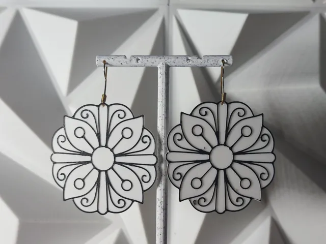 Aretes Caleidoscopio Blanco