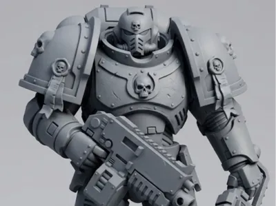 Grimdark Super-soldier Adeptus Angel of Death
