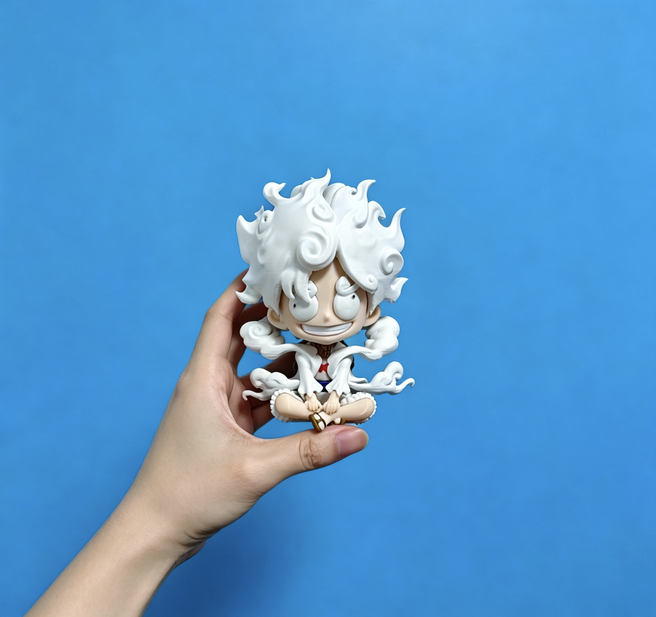 Miniatura 2 do modelo 3D luffy 路飞one piece  海贼王 Q版尼卡路飞 正常头 DLC 多色一体打印版