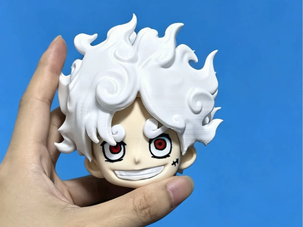 Miniatura 1 do modelo 3D luffy 路飞one piece  海贼王 Q版尼卡路飞 正常头 DLC 多色一体打印版