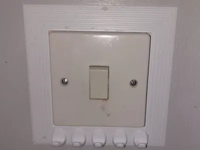 UK Light Switch Cover Plate with Key Hooks