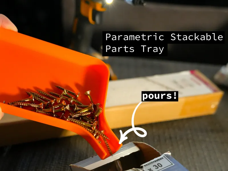 Parametric Stackable Parts Tray