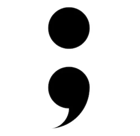 semicolon keychain