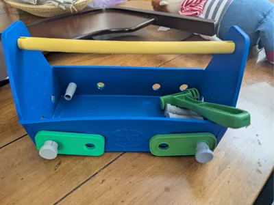 Green Toys tool set parts, nail, plate