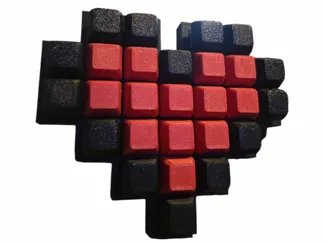 8 Bit Heart Key Board Fidget Clicker Base