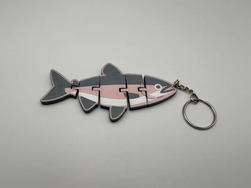 Salmon Flexi Keychain