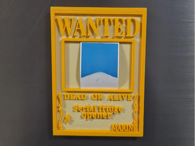 serial Fridge Opener Sign