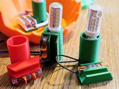 Easy G9 holder and WAGO connector block