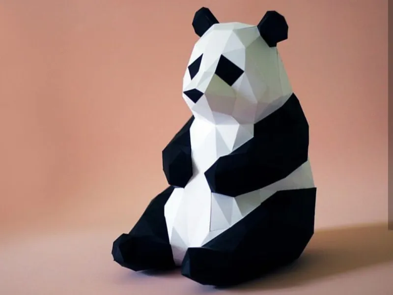 lowpoly panda