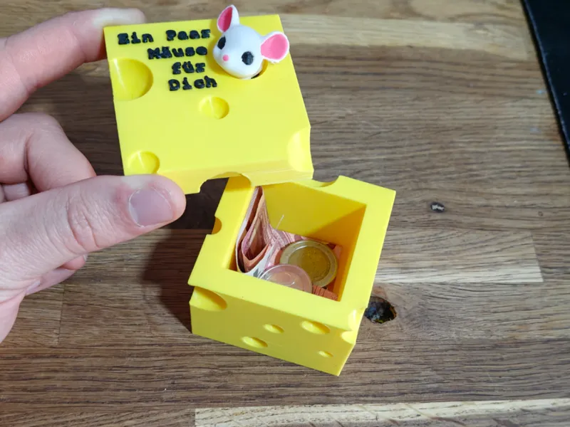 Geld Geschenke box Käse