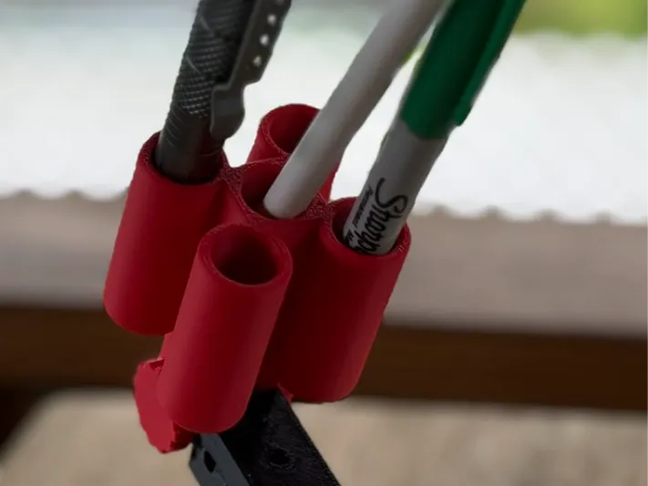 Missile pencil holder