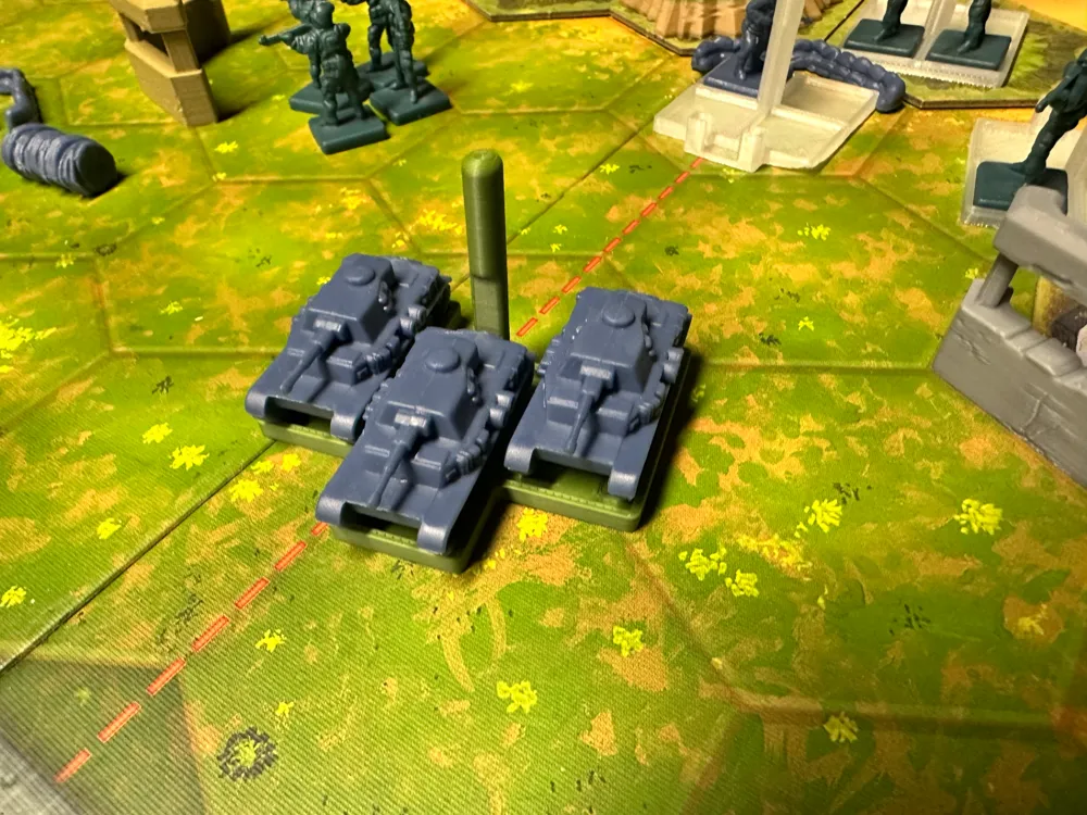 Memoir 44 Tank Tray Holder (x3) by IamV0ld3m0rt - MakerWorld