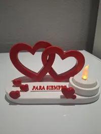 Cœurs enlacés bougeoir Saint-Valentin — photo 3