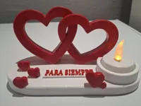 Cœurs enlacés bougeoir Saint-Valentin — photo 2