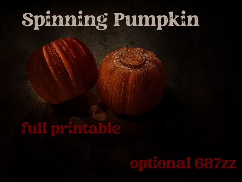 Spinning Pumpkin - Rotating Halloween Fidget
