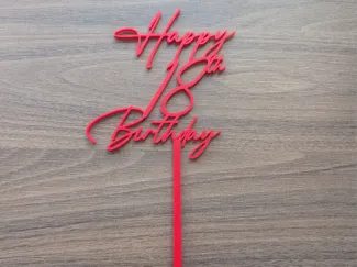 Happy 18th Birthday Cake Topper